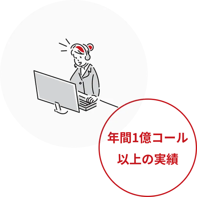 年間1億コール以上の実績